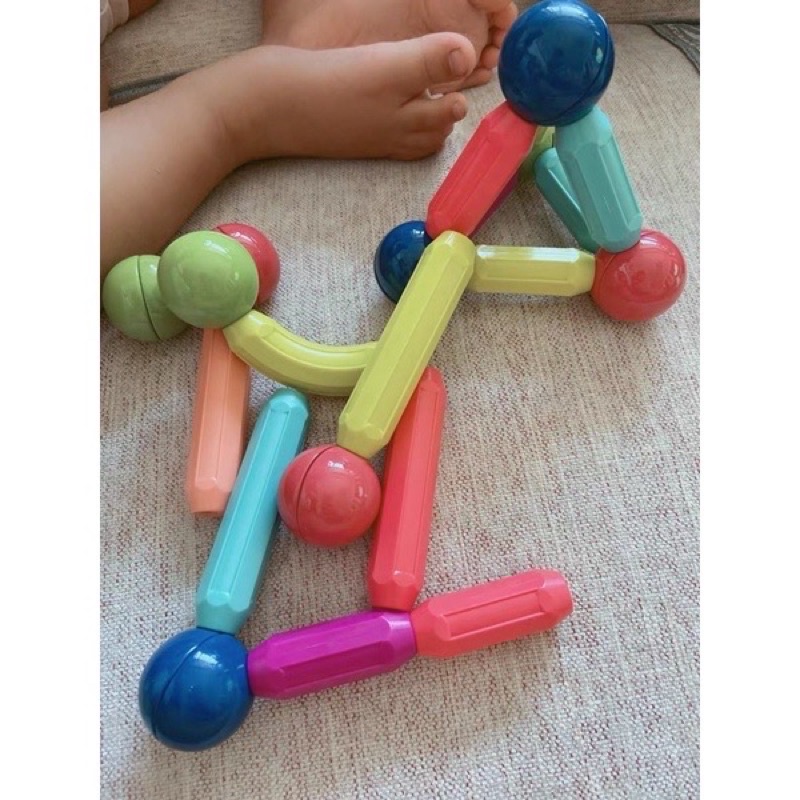 magnetic buliding sticks rods and balls toys mainan batang magnet mainan edukasi anak