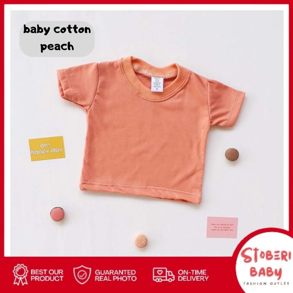 stoberi baby - BABY COTTON Basic Tee Beach Summer Series - Kaos Anak / Atasan Anak / Kaos Bayi / Atasan Bayi