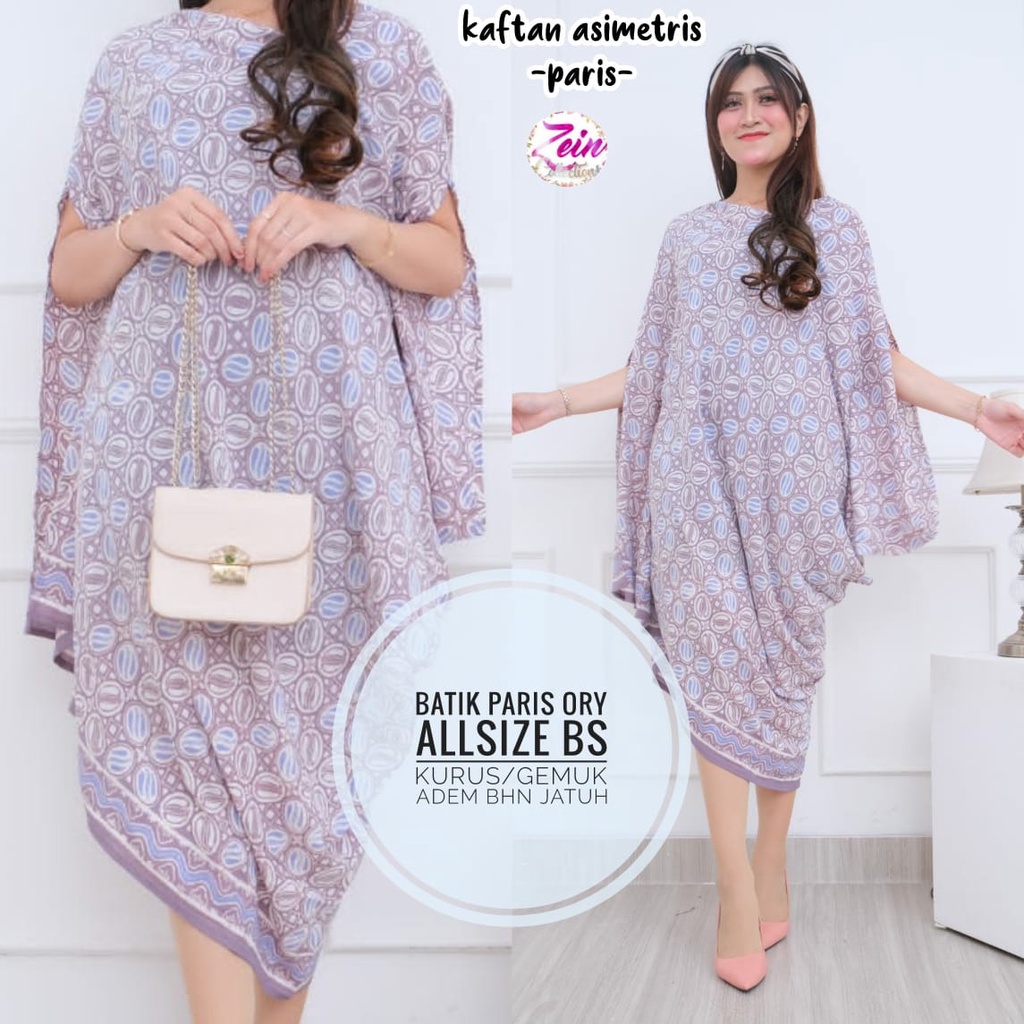 Kaftan paris asimetris batik solo