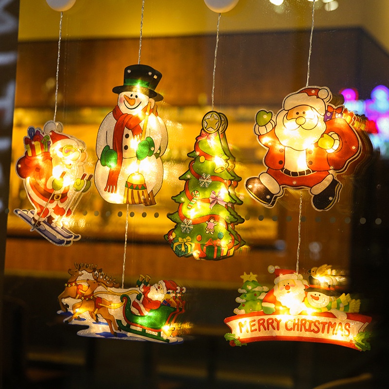 [ LED Christmas Window Suction Cup Light Decoration for Home Living Room Bedroom Christmas Festival Party Gift ]