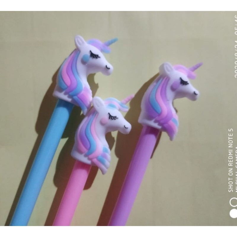 

Pulpen gel karakter lucu fancy gel pen Bolpen karakter lucu Unicorn, LOL dan little ponny