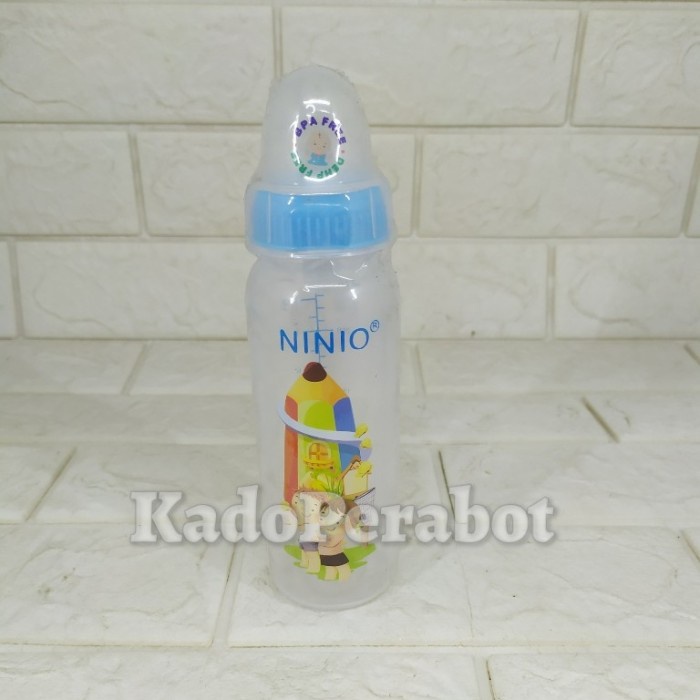 botol susu bayi ninio 240ml - botol susu bayi murah - botol minum susu - Biru