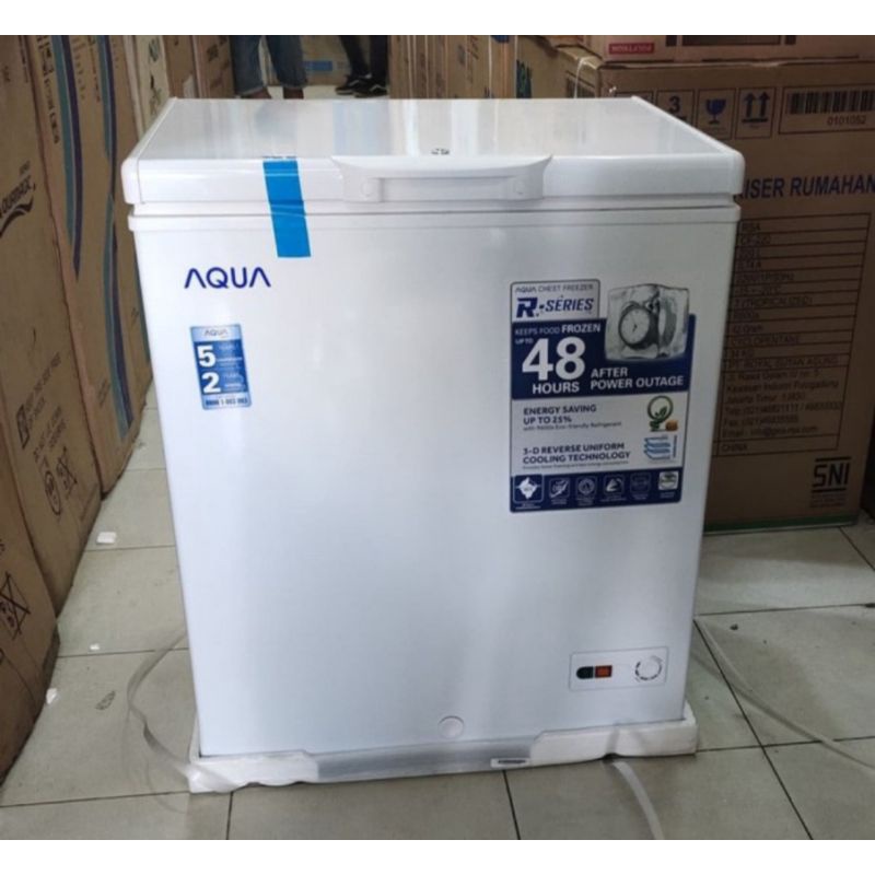 CHEST FREEZER AQUA AQF-150 FR , FREEZER BOX DAGING ICE CREAM