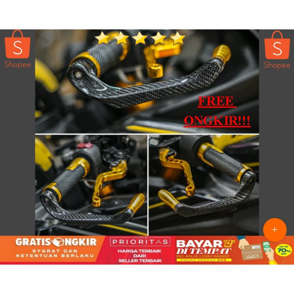 COD HANDGUARD CARBON KEVLAR PROGUARD KARBON SPION WINGLET SPAKBOR NINJA 250 Z250 CBR250RR CBR150