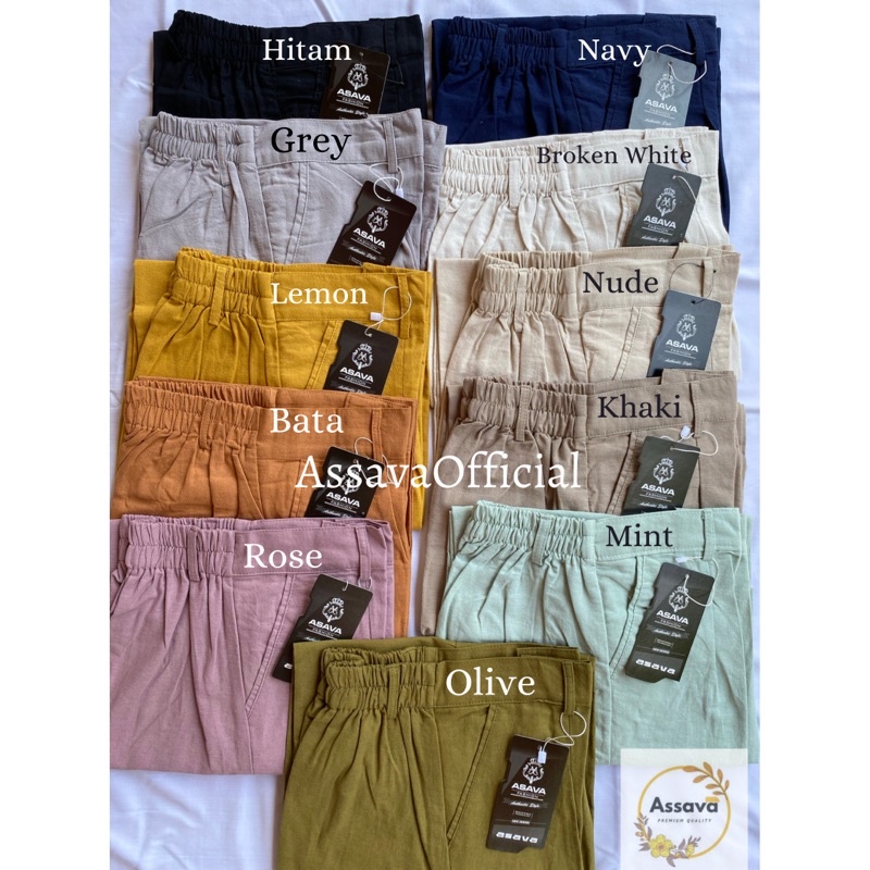 YUKA SLIM CULLOTE - KULOT LINEN HIGHWAIST - LEA PANTS CELANA KULOT LINEN HIGHWAIST PREMIUM - CELANA PANJANG WANITA - CELANA KULOT