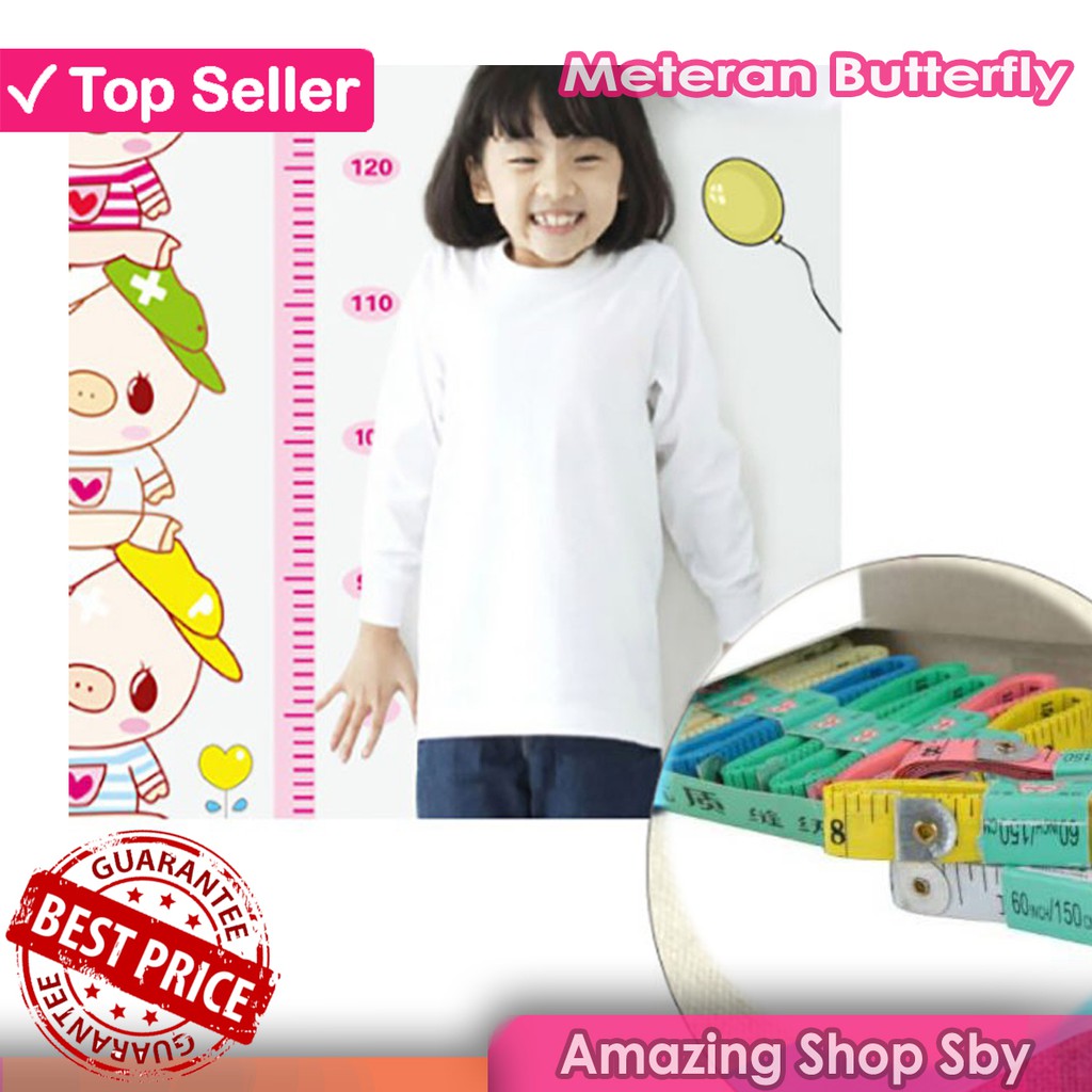 Meteran Jahit - Meteran Kain - Meteran Badan - Talioring Tape merk Butterfly 150 cm