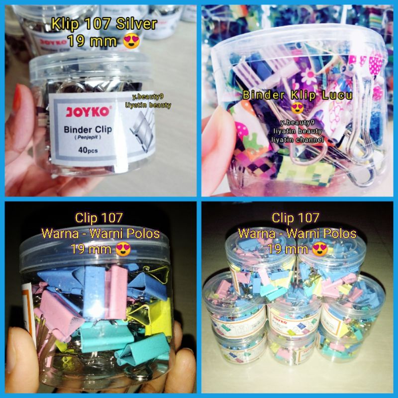 

Binder Clip 1 Pack Isi 40 Pcs Klip Kertas 19 mm Klip 107 Motif 1 Pack 107 Warna Warni Silver