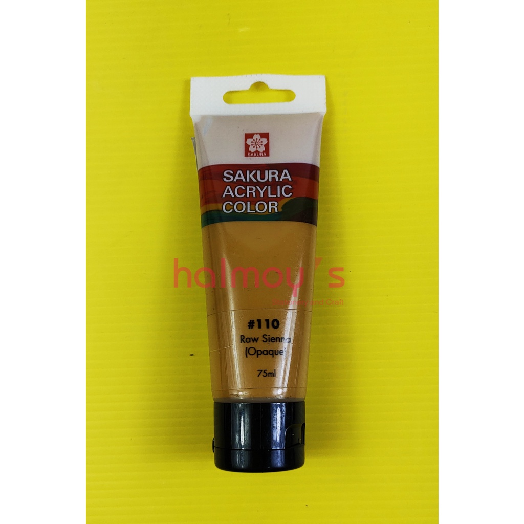 

CAT AKRILIK / ACRYLIC COLOUR SAKURA 75 ML RAW SIENNA #110