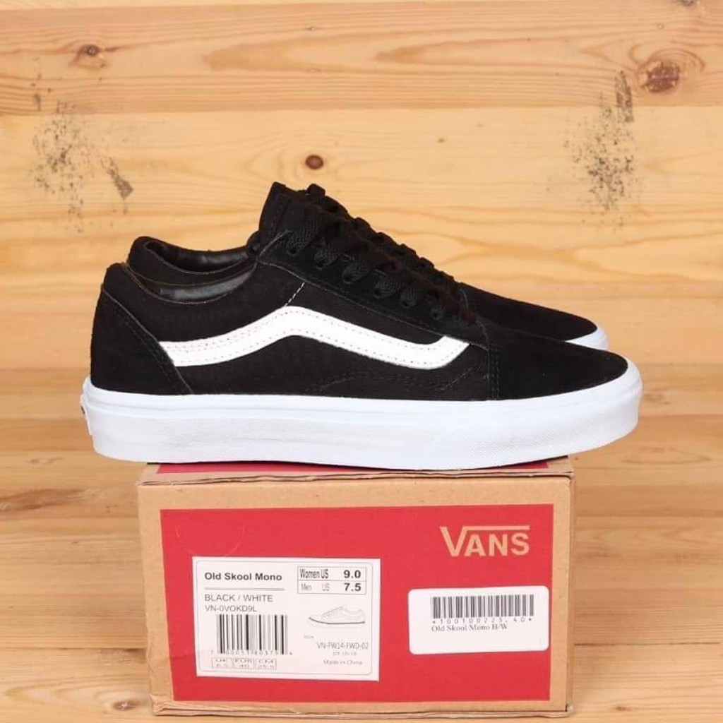 vans old skool mono black white