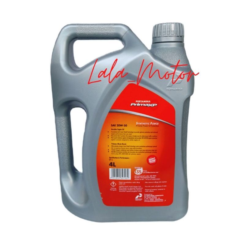 Oli Pertamina Prima XP 4L/Prima XP 20w-50
