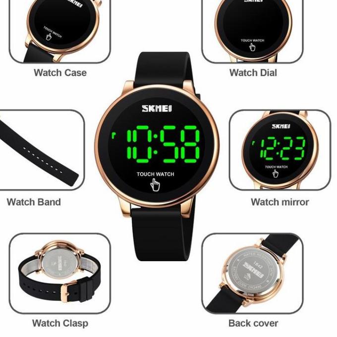 Jam Tangan Wanita Skmei 1842 Tourch Original free tas dan dompet
