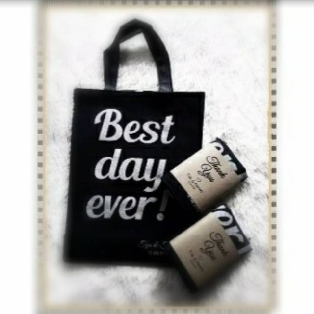 

SOUVENIR NIKAH BEST DAY EVER TAS CANTIK PACK PAPER