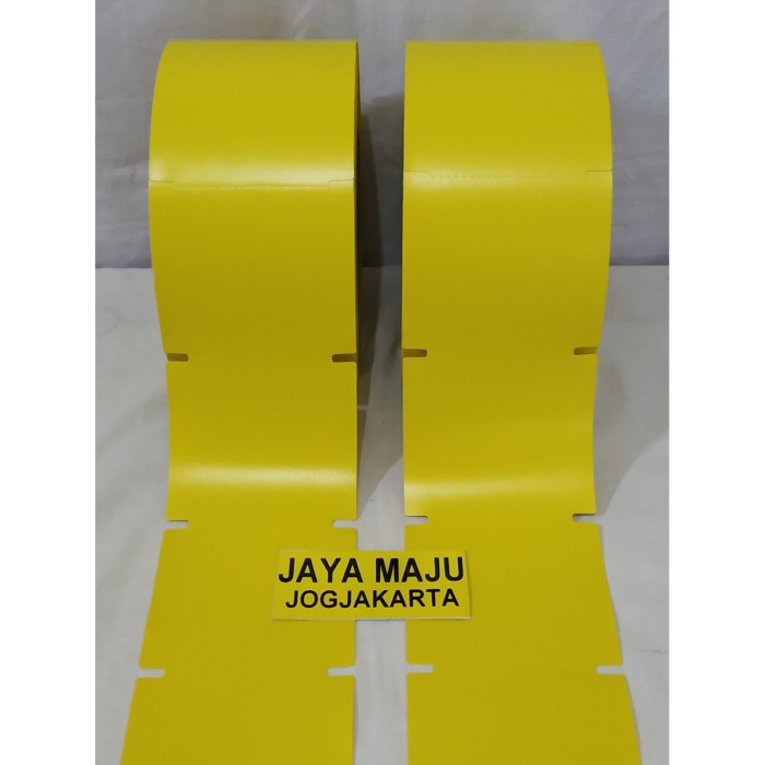 LABEL BARCODE PVC KUNING 80 mm x 75 mm  80x75 PVC KUNING STANDARD KEMENTRIAN KEHUTANAN