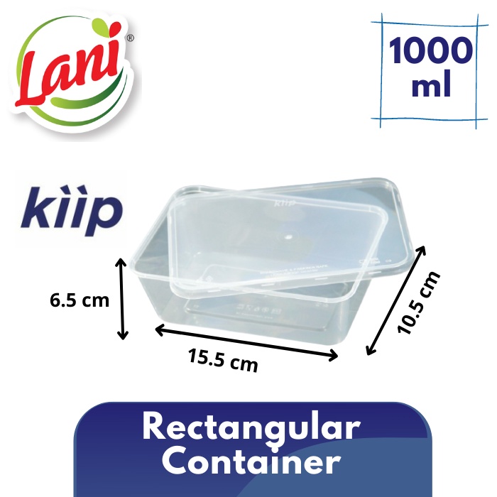 Kiip Thinwall Rectangle 1000ml