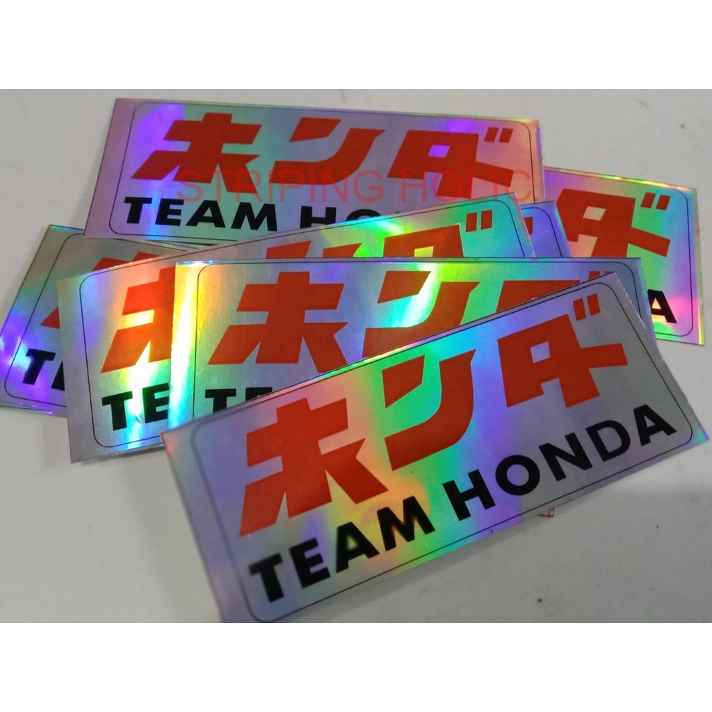 STIKER HOLOGRAM HONDA GANK TEAM HONDA STICKER MOTOR KEREN MURAH