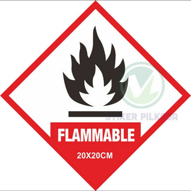 

STIKER VINYL FLAMMABLE 20X20CM