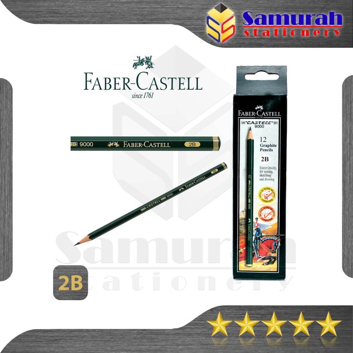 

(BISA COD) Pensil Faber-Castell 2B - HB Original / Pensil Kayu Faber Castell 9000 - 2B