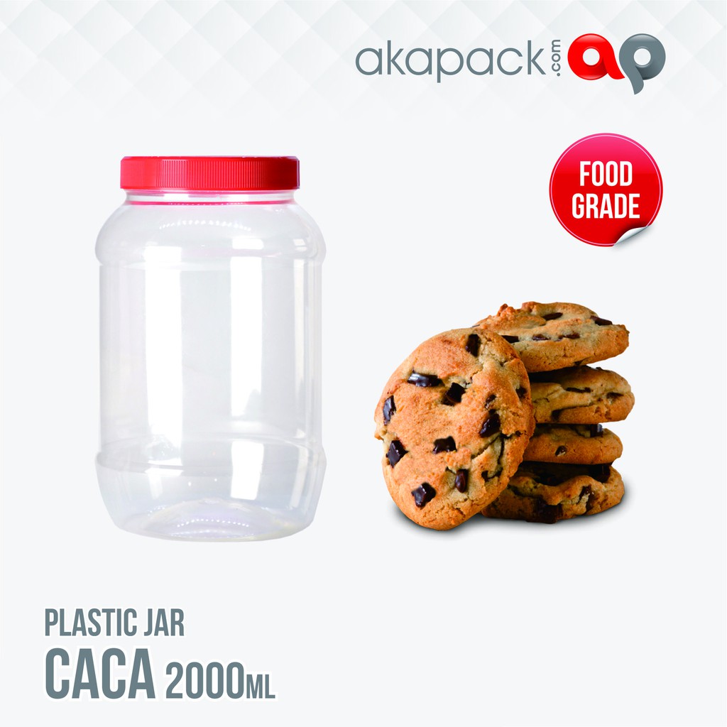 Jual Toples Plastik Caca 2000ml TUTUP BENING / toples kue / toples ...
