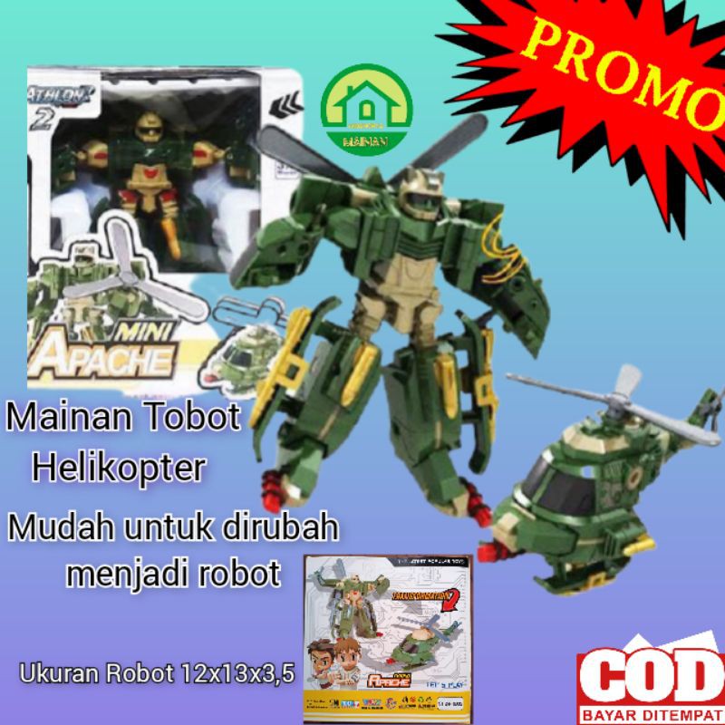 MAINAN ROBOT TOBOT MINI H / BERUBAH JADI HELIKOPTER