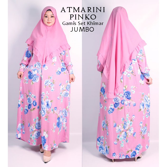 BIGCLO - (COD) LD 120-130cm Baju Gamis Jumbo Wanita Muslim Muslimah Big Size Dress Busui Lengan Panjang Lebaran