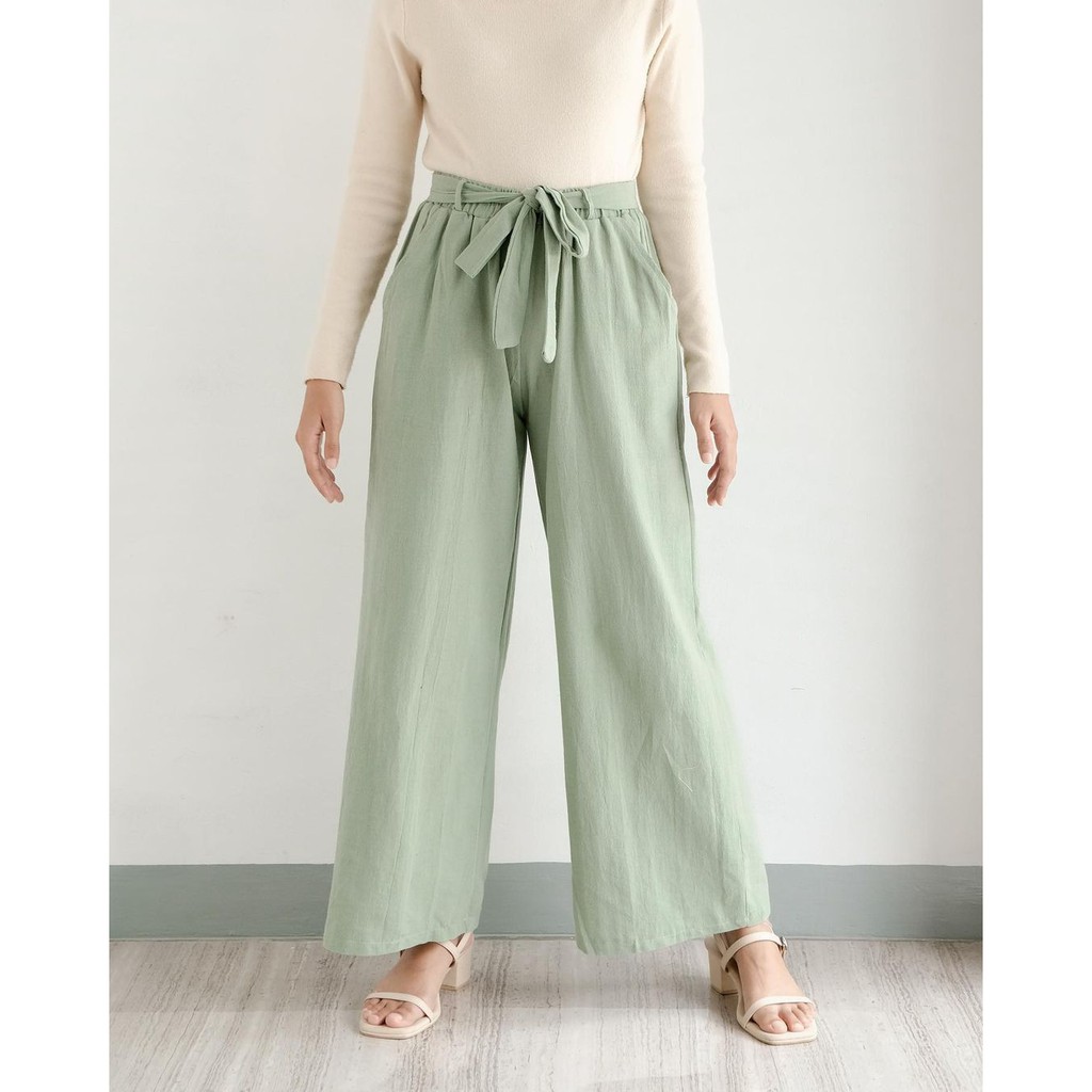 SHARON PANTS CULLOTE - celana linen / kulot linen / pants murah / celana bahan / celana kulot