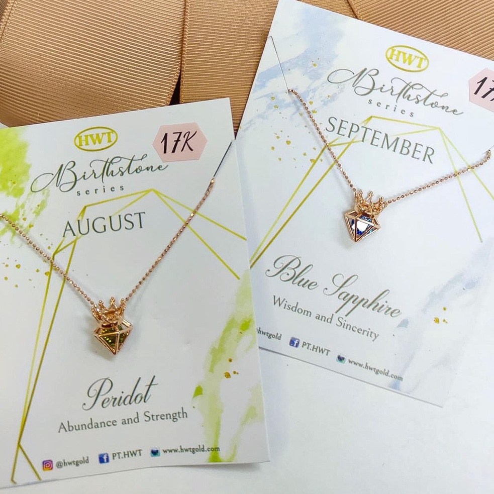 Kalung gelang tangan rantai anak dan dewasa emas asli 700 70% 16k HWT 3 gram gr g bulan lahir diamond batu warna rosegold merica birthstone