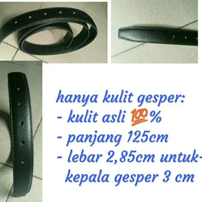 hanya ikat pinggang kulit asli/hanya gesper tanpa kepala gesper/gesper