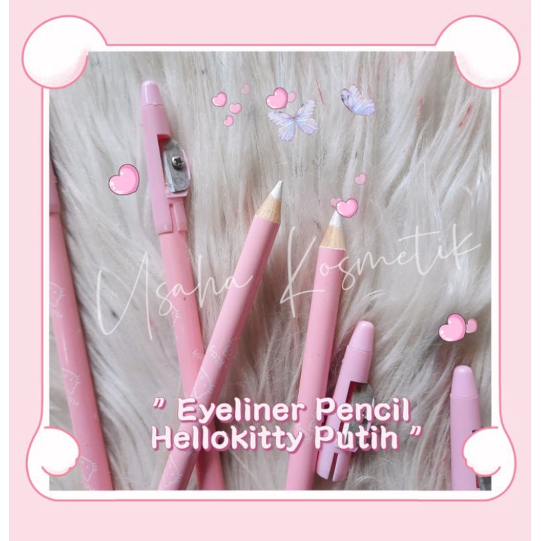 PROMO PERLUSIN!! EYELINER PENCIL ANTI AIR WATERPROOF HELLOKITTY WARNA SILVER/PUTIH BEST SELLER