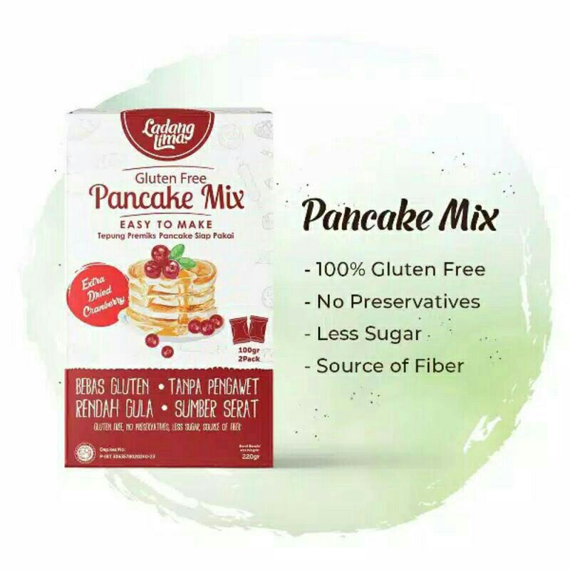 LADANG LIMA Pancake Mix With Extra Cranberry 220 g Halal