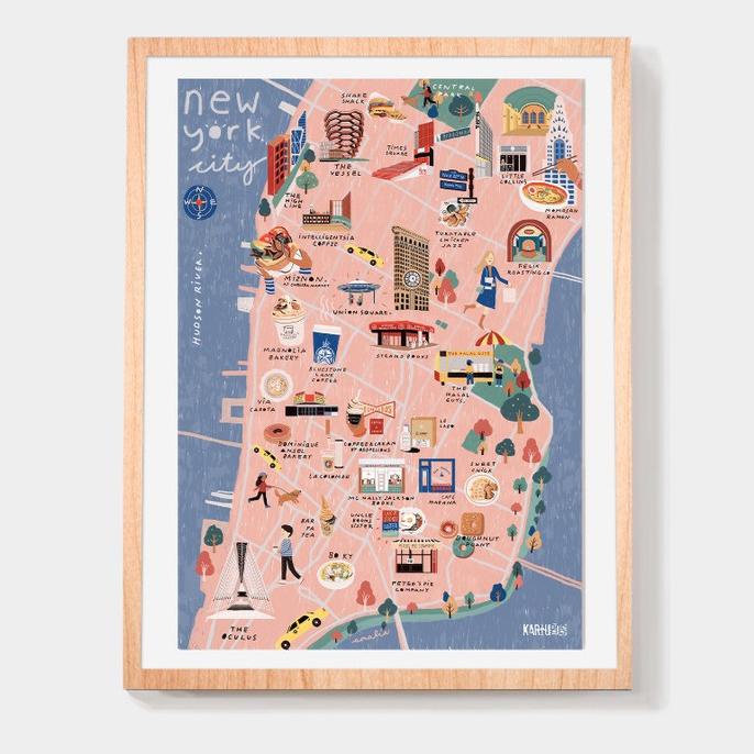 

@pasarkartupos NYC map A3 poster KOMPLIT Kode 78