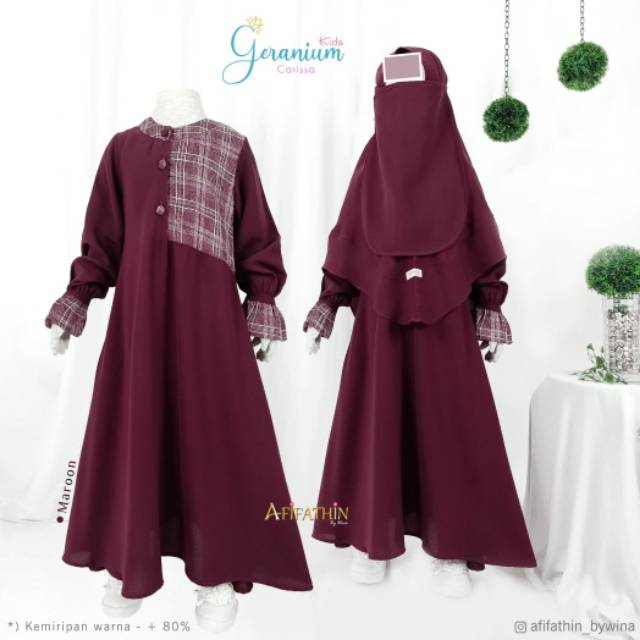 Gamis set Geranium Kids By Afifathin