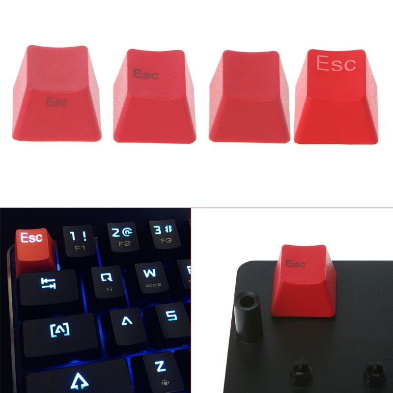 Cre Tuts Keyboard Mekanikal Tebal Pbt Merah Esc R4 Cherry Mx Switch Oem Tinggi