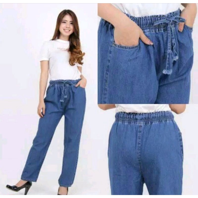 Celana Luna Soft Jeans Premium BB 60Kg-80Kg / Ukuran Standar Dan Jumbo