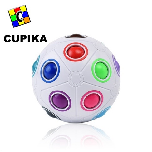 Rubik Bola Ball Rainbow Ball Fanxin Diameter 9CM BESAR 12 WARNA PUTIH