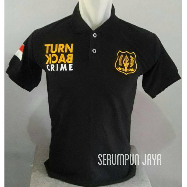 KAOS SECURITY TURN BACK CRIME - KAOS TBC SECURITY - KAOS KERAH TBC SECURITY LOGO KUNING FULL BORDIR