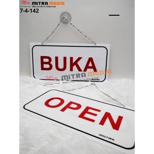TULISAN ACRYLIC BUKA TUTUP OPEN CLOSE