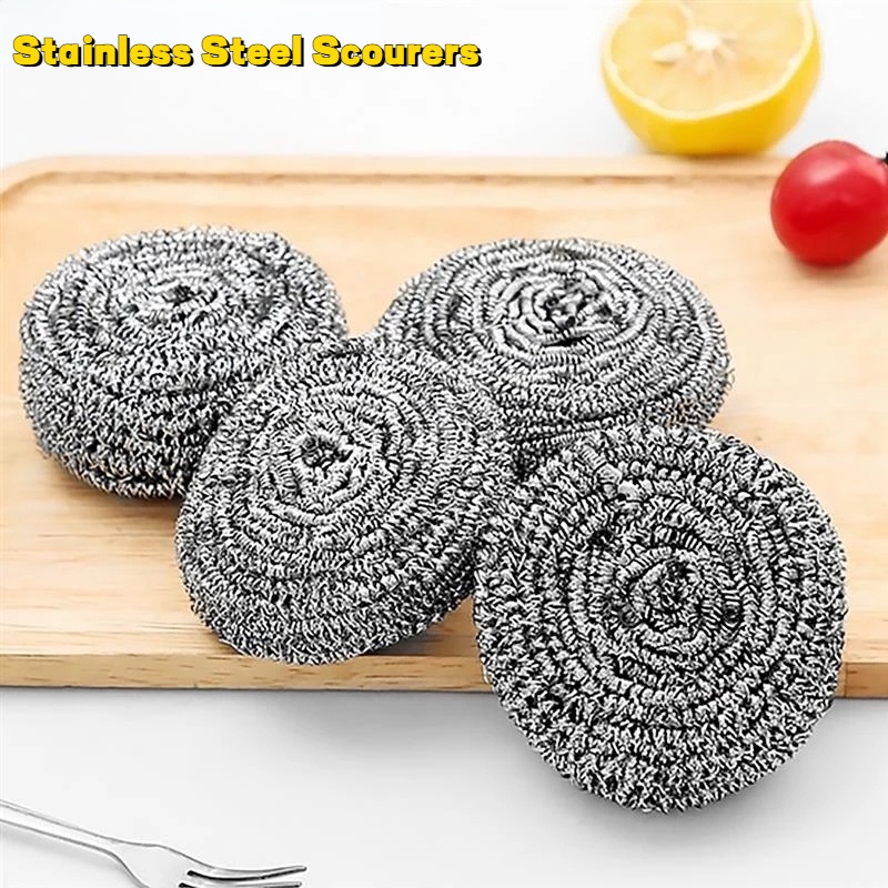 1 / 4 / 6 Pack Bola Kawat Stainless Steel Multifungsi Untuk Membersihkan Dapur