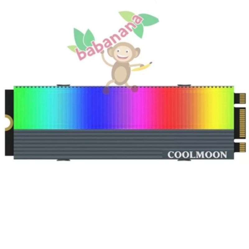 Coolmoon CM-M2A rgb heatsink m.2 nvme sata argb 3 pin rgb 2280 ngff