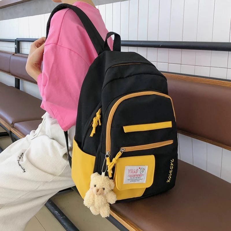 Twenty Bag - Tas Ransel Sekolah Anak Wanita Dan Pria Untuk Anak PAUD TK SD SMP REMAJA Terbaru 2021 Kekinian Motif Carakter YHAO COMBINASI Korean Sytle Multifungsi Bahan Canvas