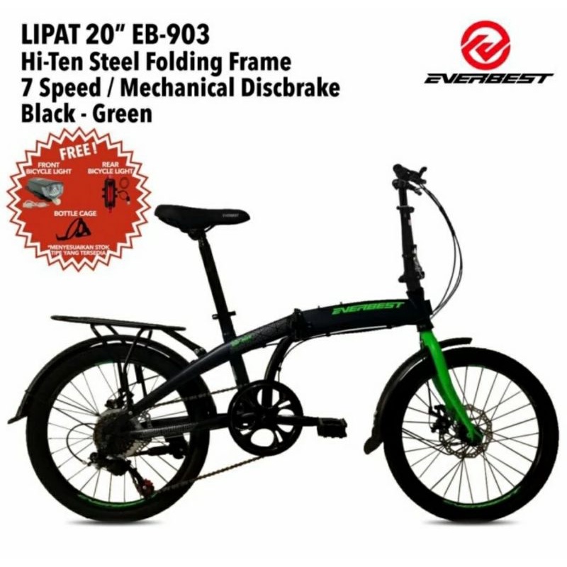 Sepeda lipat 20 inch EVERBEST EB 903 boncengan