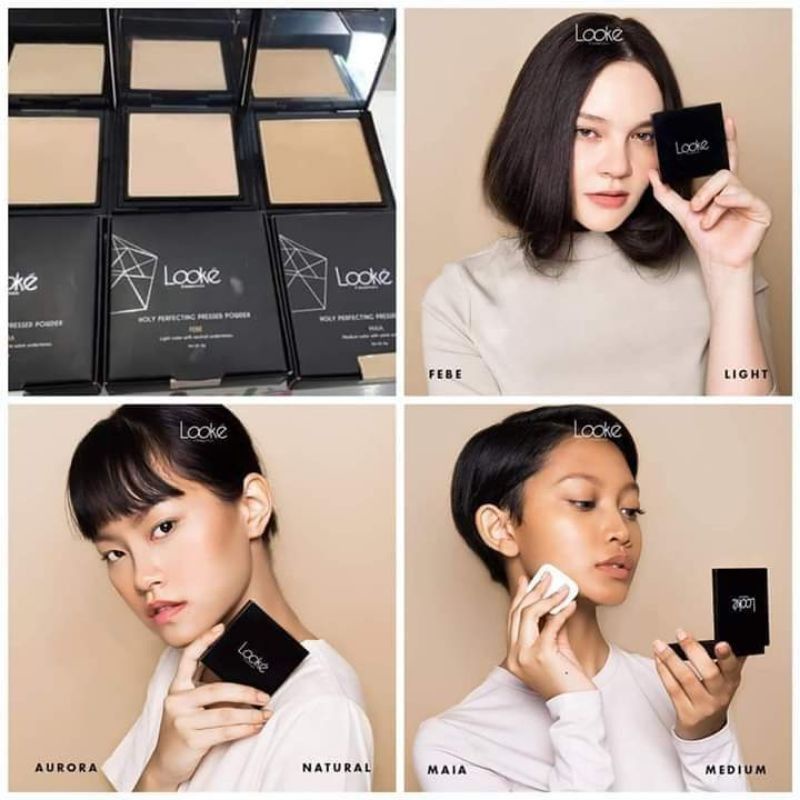 SIAP KIRIM LOOKE HOLY PERFECTING PRESSED POWDER BY LOOKE'  COSMETIK