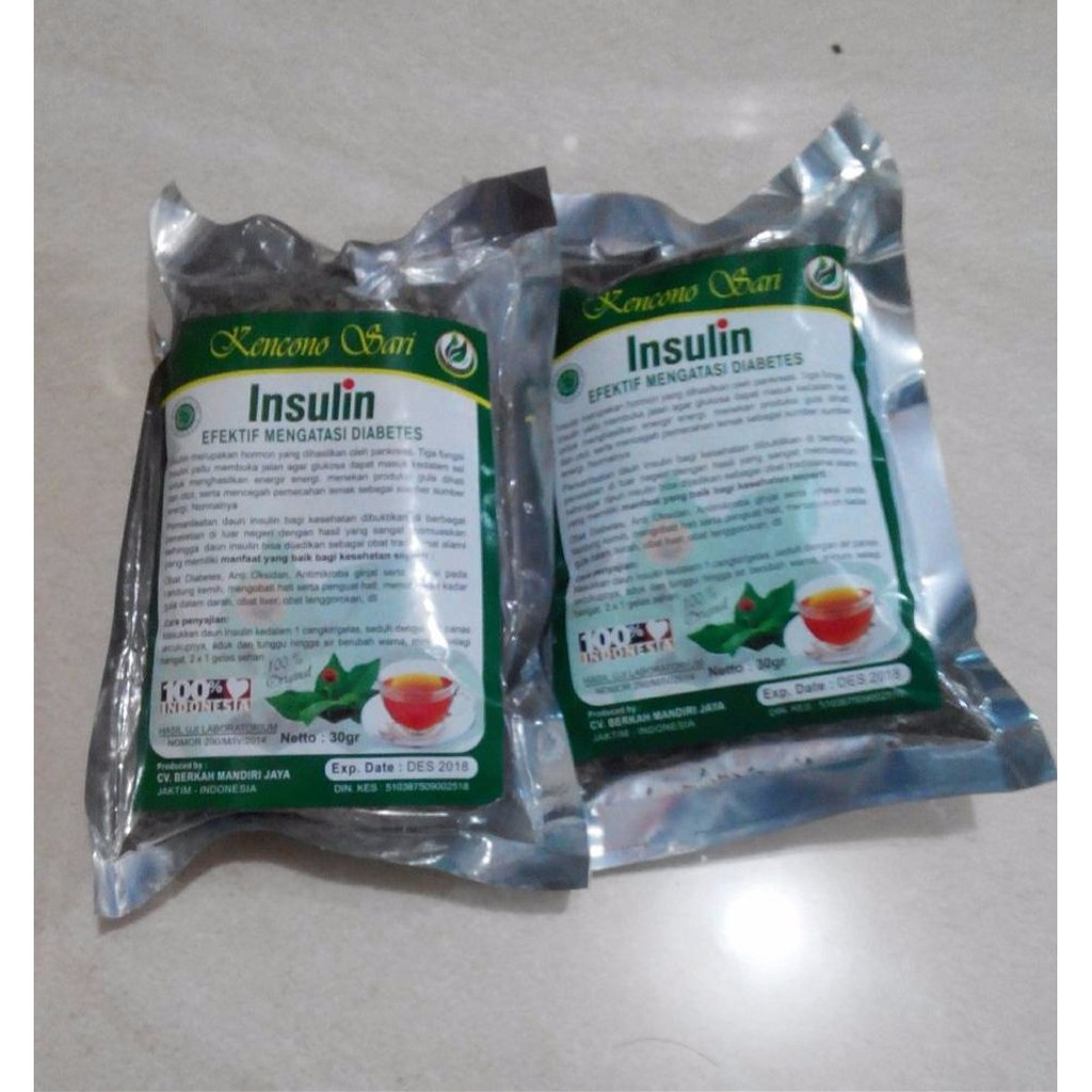 Teh Seduh Daun Insulin Obat Herbal Alami Diabetes Asli 100% Original insulin curah