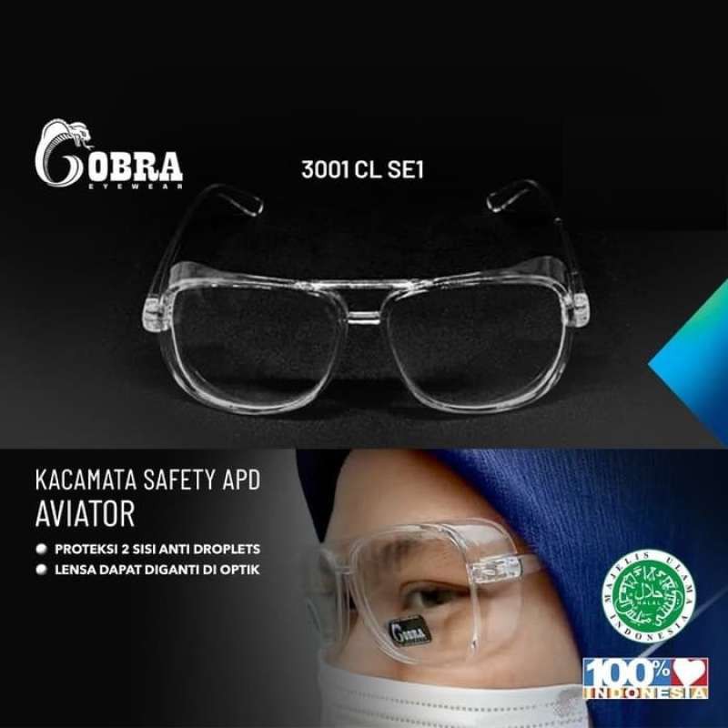 KACAMATA GOGGLE GLASS ANTI CORONA DAN DROPLETS ALAT PELINDUNG DIRI APD MEDIS