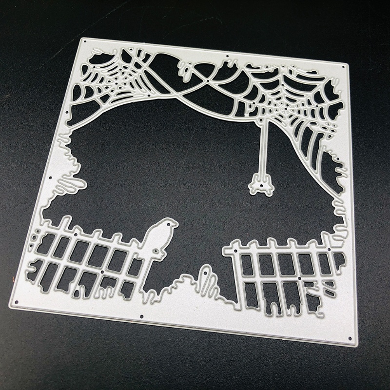 Cetakan Stensil Cutting Dies Motif Halloween Bahan Metal Untuk Scrapbook / Craft DIY