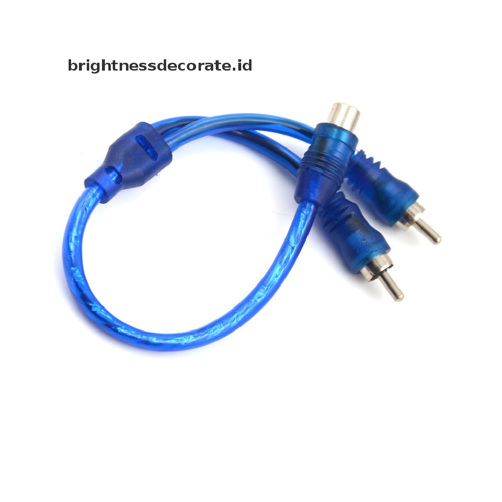 [birth] 1 RCA Female To 2 Male Splitter Stereo Audio Y Adapter Cable Wire Connector  [ID]