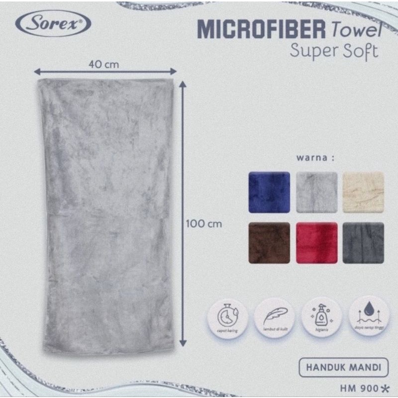 Sorex Handuk Mandi Microfiber Towel Daya Serap Tinggi HM900