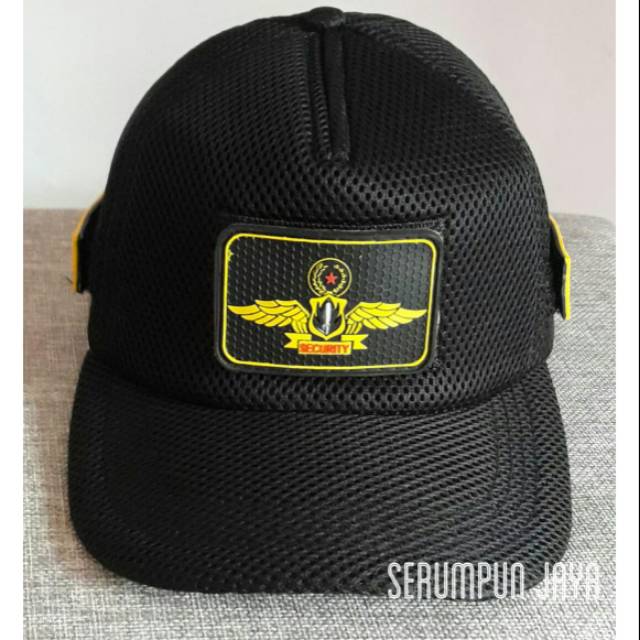 TOPI SECURITY WINGS - TOPI SECURITY LOGO WINGS 3PATCH VELCRO JARING DOUBLE MESH