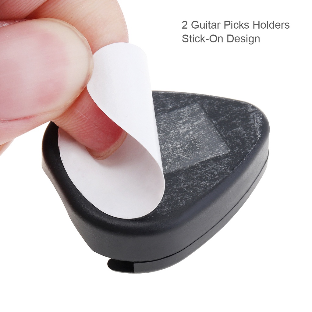 20pcs Pick Gitar Elektrik 0.3mm Bahan Stainless Steel Dengan 2 Holder Pick