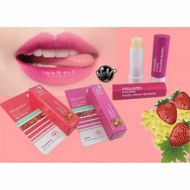 WARDAH EVERYDAY FRUITY SHEER LIP BALM/WARDAH/LIP BALM/LIPSTIK/KOSMETIK WAJAH/MAKEUP/WARDAH LIP BALM