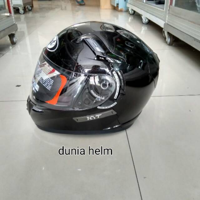 Helm kyt k2 rider solid black metalik double visor